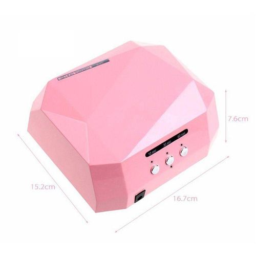 Cabine Estufa Forno Uv Led Fibra Acrigel 110V 36W Rosa