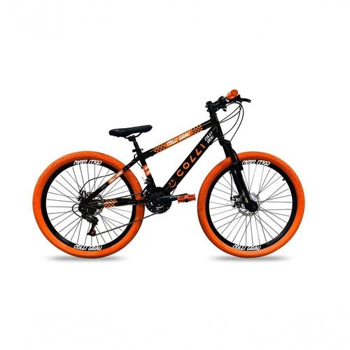 Bicicleta Grau Aro 26 21 Marchas Colli Preto Fosco/laranja