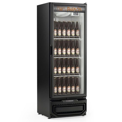 Cervejeira Vertical Porta De Vidro 410 Litros Gcb40v Gelopar Expositor Preto Gelopar 110v