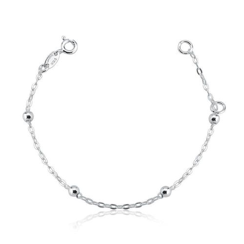 Pulseira Infantil Bolas 3mm Prata 925