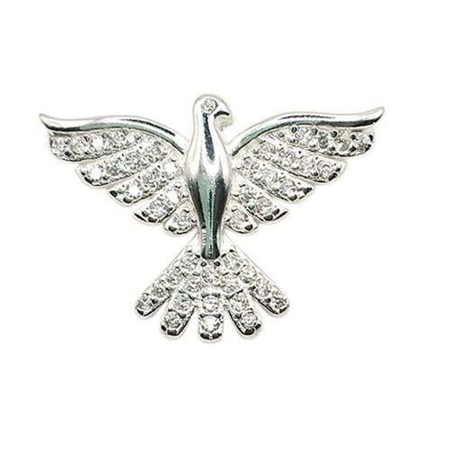 Pingente Espirito Santo Cravejado Zirconias Prata 925