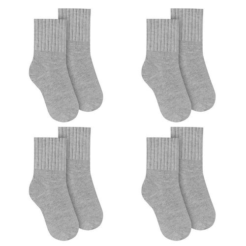 Kit 4 Pares de Meias Selene Básica Cano Médio Infantil