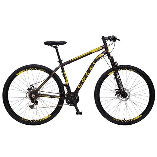 Bicicleta Colli Athena Aro-29 Com Freio A Disco E 21 Marchas Preto E Amarelo