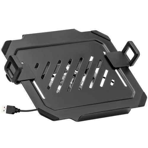Bandeja Apoio Notebook Cooler Rgb Fixo Acoplável 12 A 17 Suporte Pistão Nbh-8rgb Com Cooler