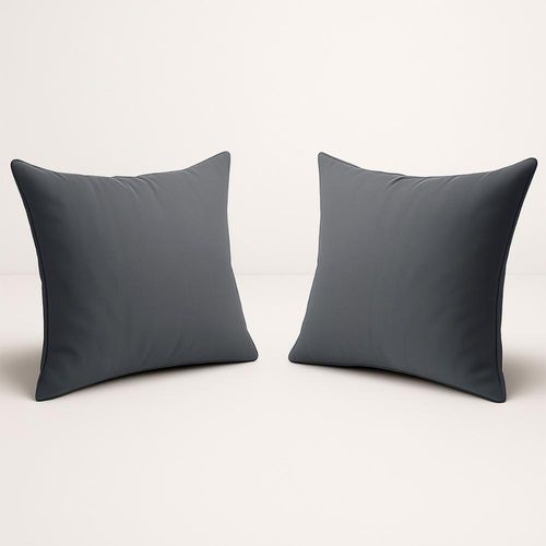 Kit 2 Almofadas 42cm Fofinhas Suede Sala Ou Quarto Balaqui Cinza