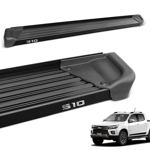 Estribo Lateral S10 Cd 2012 A 2024 Aluminio Preto A3