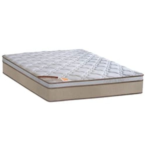 Colchão Super King Castor Sleep Revolution com Molas Ensacadas e Euro Pillow 27x193x203 cm - Branco/Bege