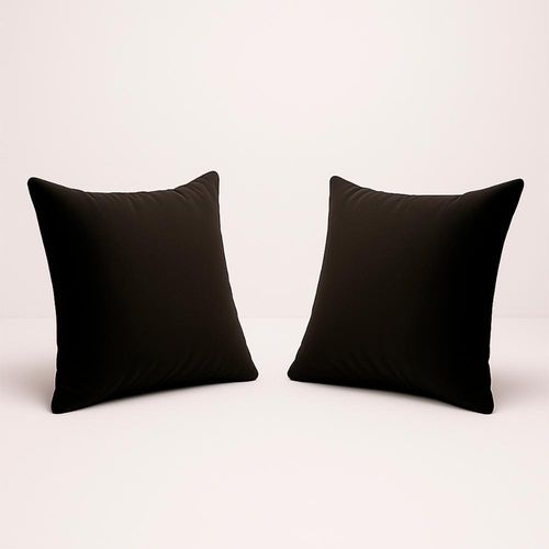 Kit 2 Almofadas 42cm Fofinhas Suede Sala Ou Quarto Balaqui Preto