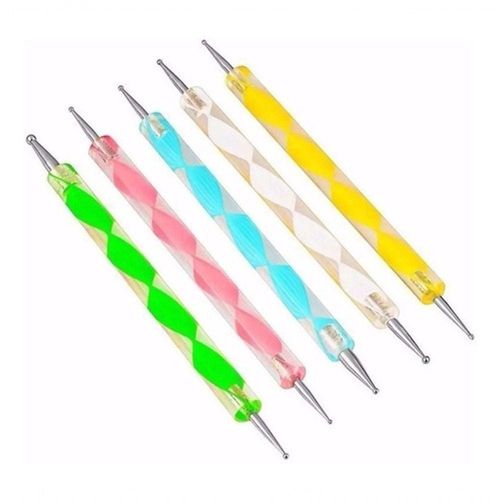 Kit Pincel Boleador Decoração Unhas Kit Com 5 Un