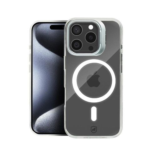 Capa Para Iphone 15 Pro - Magsafe Crystal Armor Stand - Não Amarela - Gshield