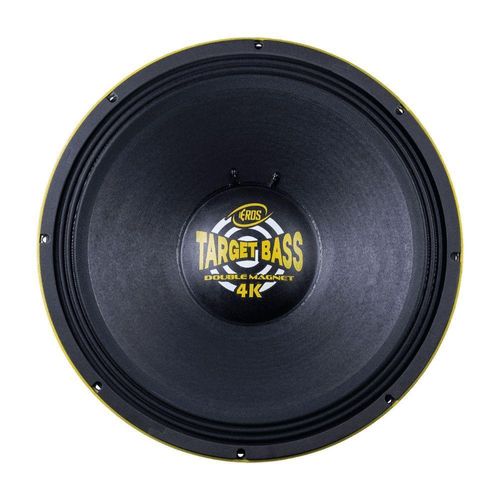 Alto Falante Eros E-18 18\" Target Bass Double Magnet 4k 2000w Rms 4 Ohms - Amarelo