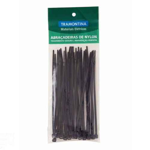 Abraçadeira De Nylon 108x2,5x1 Mm Tramontina Preta Tramontina
