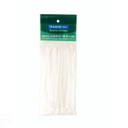 Abraçadeira De Nylon 151x3,7x1,5 Mm Tramontina Branca Tramontina