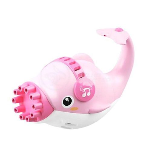 Kit 1 Golfinho Bolha Sabão Criança Infantil+ 3 Pilha Aa Rosa