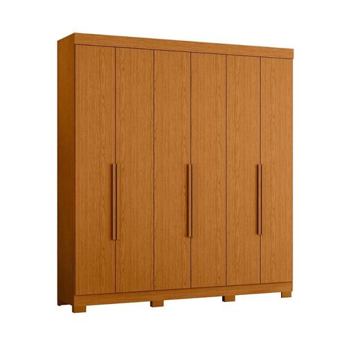 Guarda Roupa Vinci 200cm 6 Portas 3 Gavetas Com Pés Cinamomo