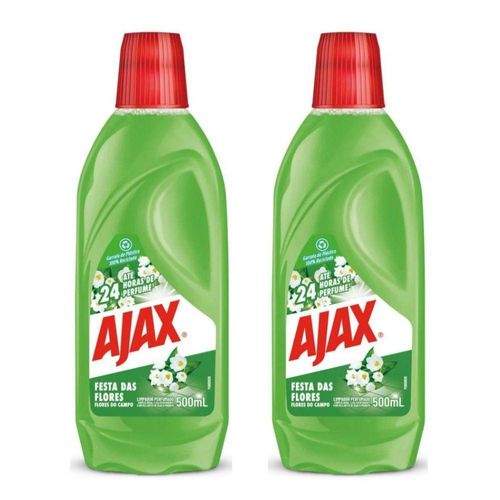 Kit 2 Limpador Ajax Festa Das Flores - Flores Do Campo 500ml
