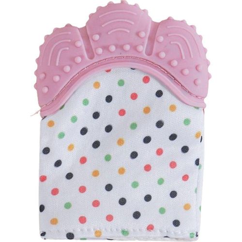 Mordedor Luvinha Para Bebê Silicone E Poliéster Rosa