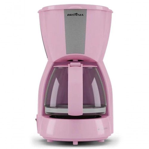 Cafeteira Eletrica Britania Faz 15 Xicaras Pink Ellegance 220V