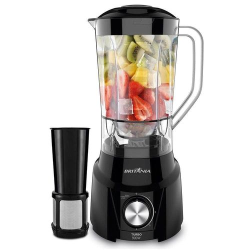 Liquidificador Britania 2.6l 900w 4 Velocidades Com Filtro Preto 220V