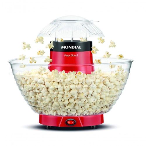Pipoqueira Sem Oleo Mondial Red 700w Tigela Acrilico 220V
