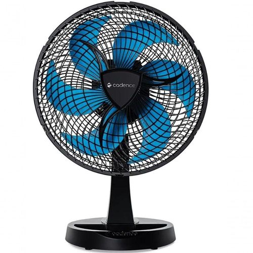 Ventilador De Mesa 30cm Cadence 50w 3 Velocidades Preto Azul 110V