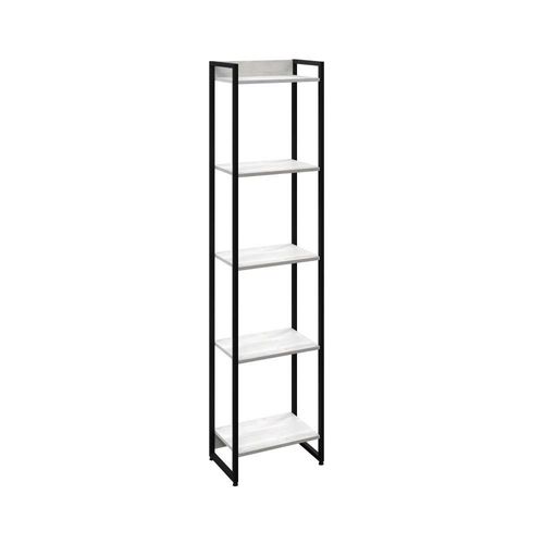 Estante Dynamica 45x30x187cm C/05 Prateleiras Snow / Est.preta Snow / Est.preta