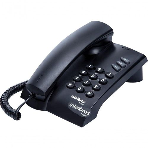 Telefone Intelbras Pleno Com Fio Sem Chave De Bloqueio Preto