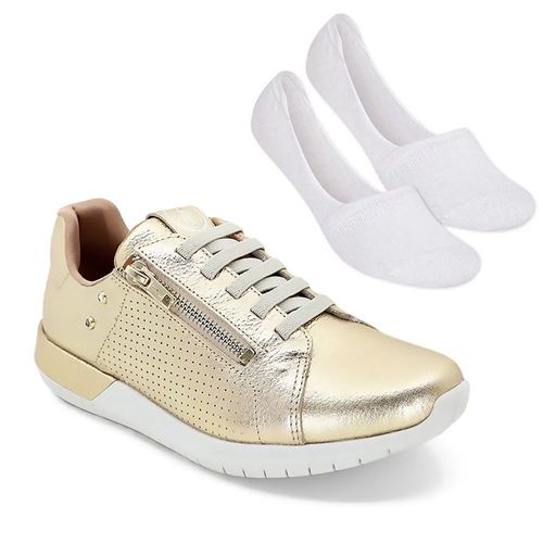 Kit Tênis Usaflex Casual Feminino + Par de Meia