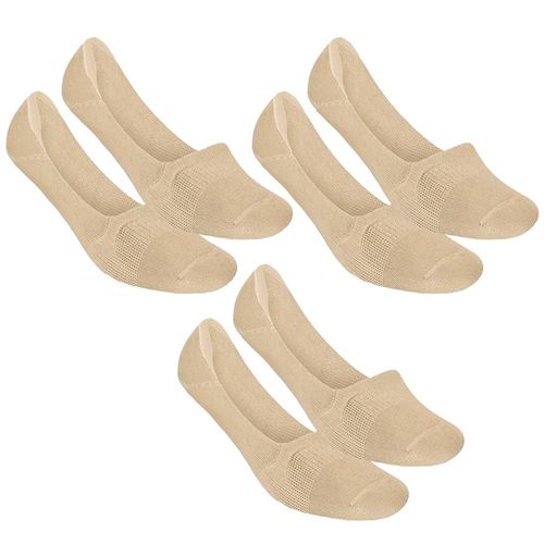 Kit 3 Pares de Meia Selene Sapatilha Invisível Feminino - Nude