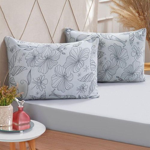 Jogo De Cama Solteiro Dreams Malha 100% Algodão 88x188x25cm Cinza