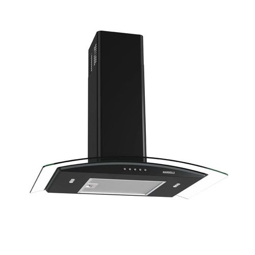 Coifa De Parede Clean Vidro Curvo Black 75cm Preto 110v