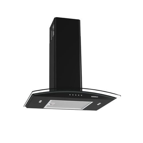 Coifa De Parede Clean Vidro Curvo Black 60cm Preto 110v