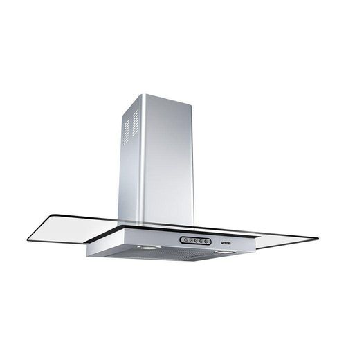 Coifa De Parede 90Cm Vidro Reto Duto Slim Fogatti Inox 110V