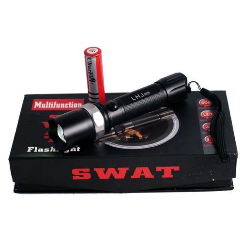 Lanterna Led Policial Swat com 2 Baterias