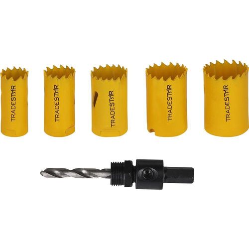 Jogo Serra Copo Bimetal 7 Pç C- Adaptador Suporte Tradestar