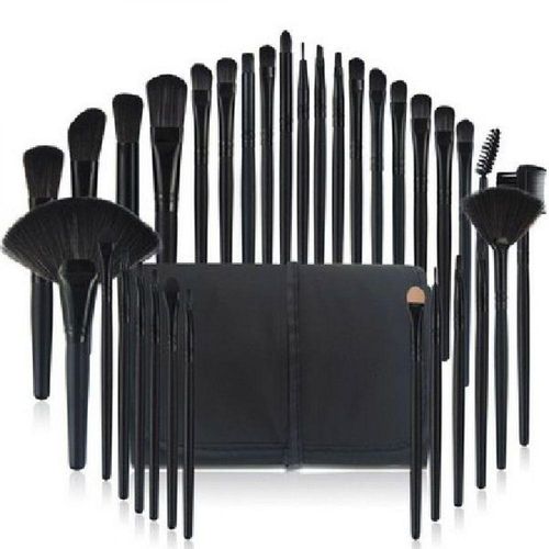 Kit Pinceis Maquiagem 32 Peças Com Estojo