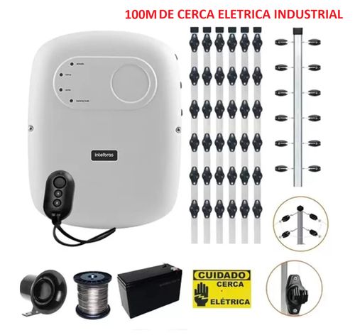 Kit Cerca Elétrica Intelbras Industrial 100 Metros Big Haste