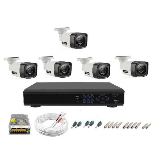Kit Cftv 5 Câmeras Segurança 1mp 20m Dvr Full Hd 8 Ch S/ Hd