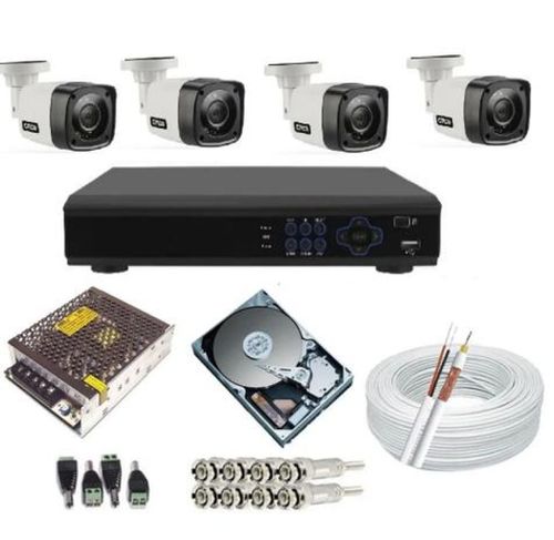 Kit 4 Câmeras De Segurança Completo Infravermelho Imagens Hd 500GB de Armazenamento