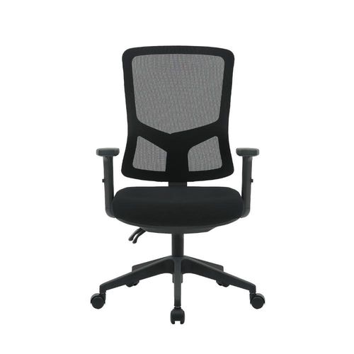 Cadeira Nr17 Back System Diretor Tela de Alta Resistencia Base Giratoria Encosto Reclinavel Preto