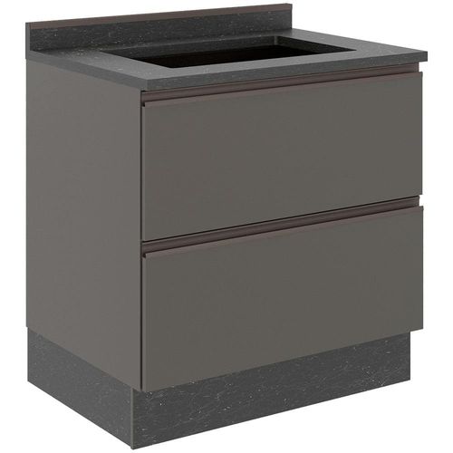 Balcão Cooktop Bartira Linea 4 Bocas 1 Gaveta com Porta Basculante