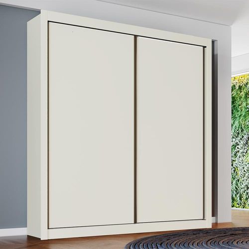 Guarda-Roupa Móveis Europa Zurique Flex com 2 Portas de Correr e 4 Gavetas - 170cm de largura