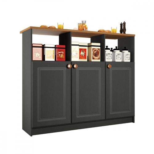 Bancada Balcão Com 3 Portas 1,20m Chumbo Indekes