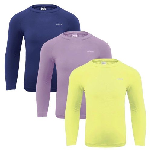 Kit 3 Camisas Térmicas Selene Proteção UV50+ Infantl