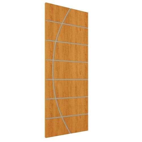 Kit 2 Portas De Madeira Frisada U.v 210cm X 90cm - R20c Cerejeira