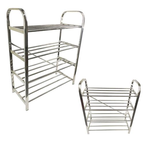 Sapateira Prateleira 4 Andares Inox 12 Pares Tenis Sandalia Calçado Sapato Organizaçao
