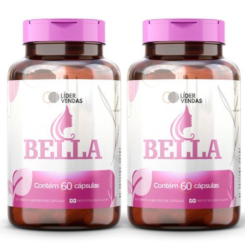 Bella 500mg 60 Capsulas - 2 Potes Beleza E Vitalidade De Dentro Para Fora!