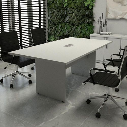 Mesa de Reunião F5 Office Corporativo 180CM Cinza F5 Office