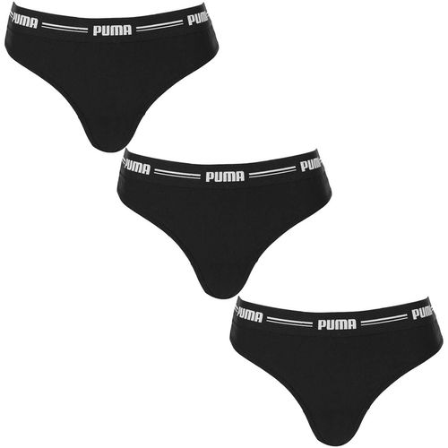 Kit 3 Calcinhas Puma Fio Dental Feminina - Preto