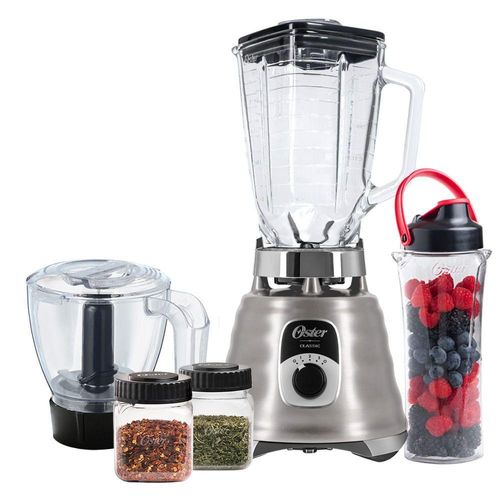 Kit Oster New Osterizer Liquidificador E Acessórios Aço Escovado 110V
